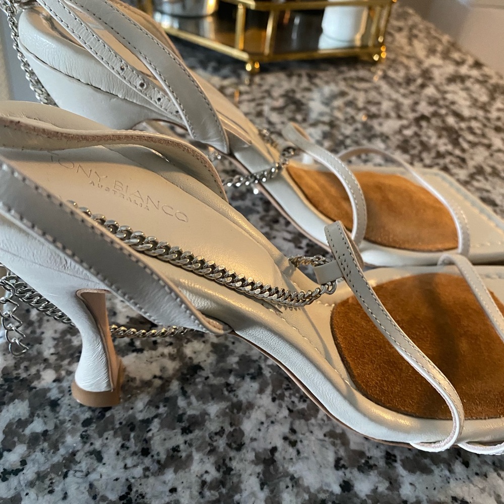 Lazaar Sandal in Dove Napa - Tony Bianco